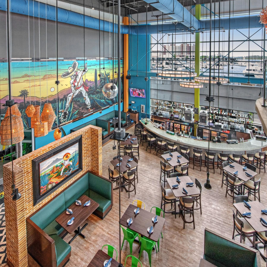 Tequila's Waterfront restaurant near Port City Marina in Wilmington North Carolina